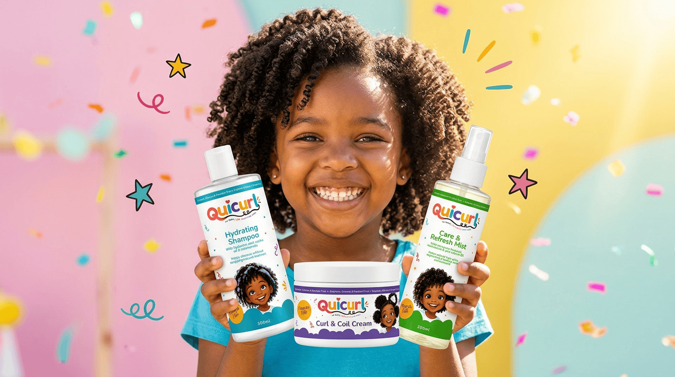 South African kids with diverse curls and coils laughing together